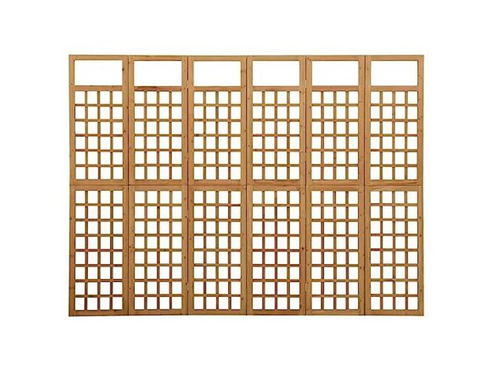Paravent Rankgitter aus massivem Tannenholz, 6 Klappen, 242,5 x 180 cm Faltbar, Kletterpflanzenständer, Raumteiler, Terrasse, langlebig