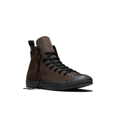 Sneaker CONVERSE "Chuck Taylor All Star", Herren, Gr. 44, braun (fresh brew, schwarz, schwarz), Leder, Textil, Schuhe Sneaker, haltbares, wasserabweisendes Tectuff Material