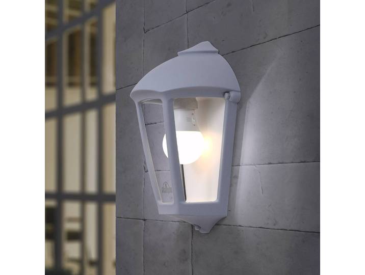 Fumagalli LED Aussenwandleuchte Fabio, alu / grau / zink, Kunststoff, LED Wandleuchte außen