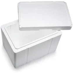 VEPATIM 4x Isolierboxen mit Deckel aus Styropor EPS 596 x 396 x 447 mm 50 Liter
