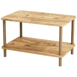 Helloshop26 - Rechteckiger Couchtisch 43 x 70 x 44 cm Holzoptik