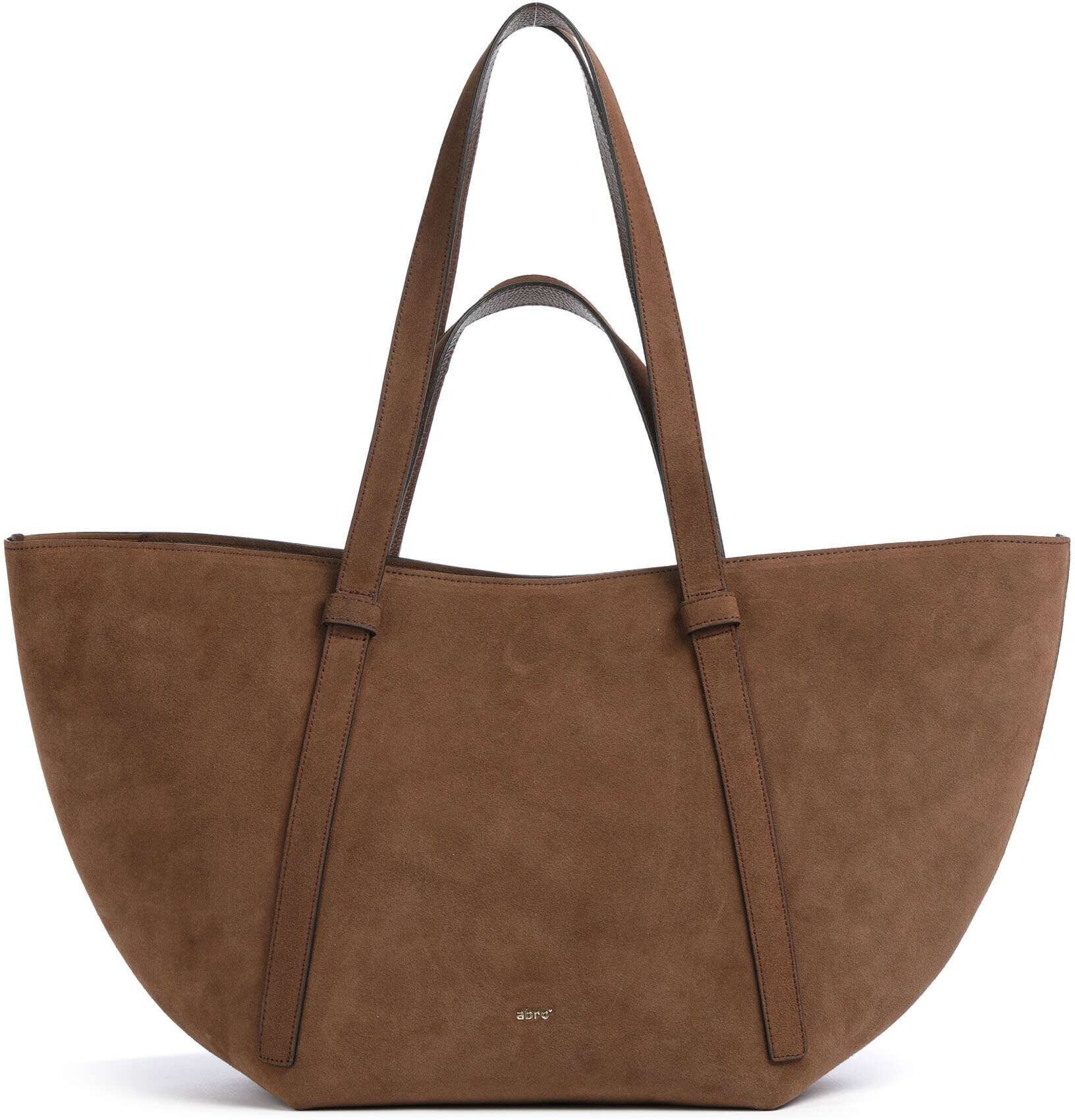 Abro Suede Cosmo Large Shopper, braun