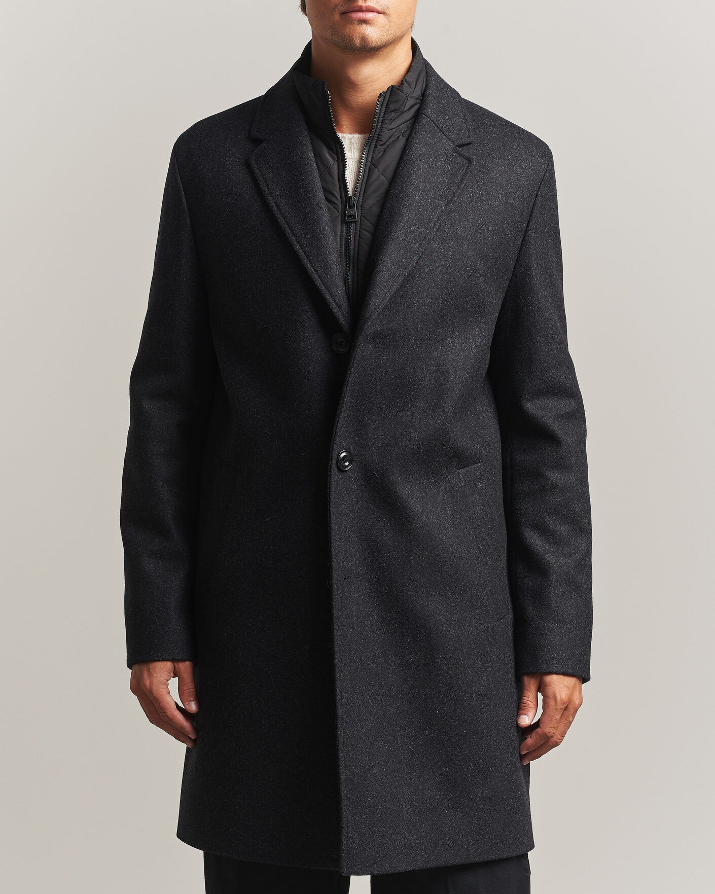 HUGO Milogan Bib Coat Black men 48 Sort