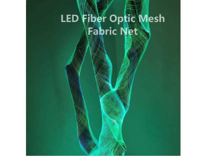Filet lumineux en fibre optique de 5M, lampe de nuit, tissu en maille de fibre optique, filet lumineux LED pour la décoration d'arbres en extérieur