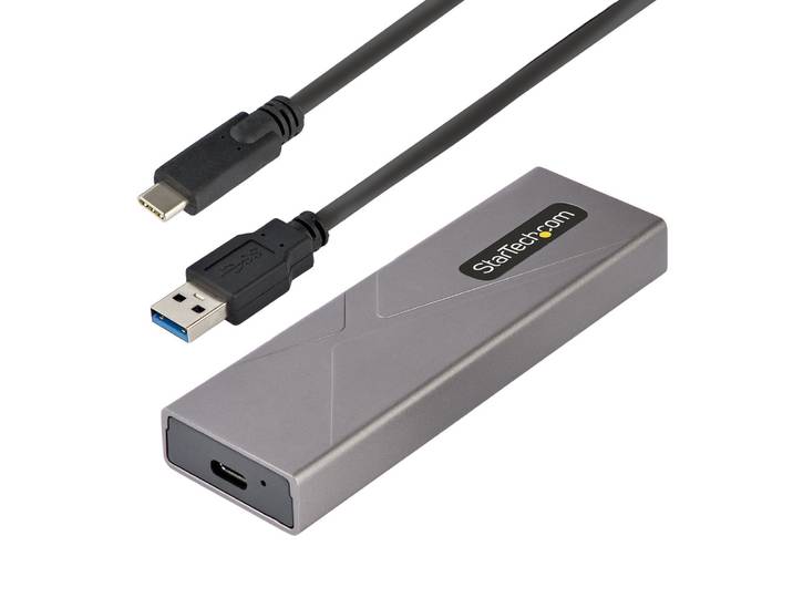 StarTech.com Boîtier Externe SSD M.2 NVMe/SATA - Boîtier Disque Dur SSD M.2 PCIe/SATA - Boîtier SSD M.2 - Boîtier pour SSD M.2 avec Câbles Hôtes USB-C