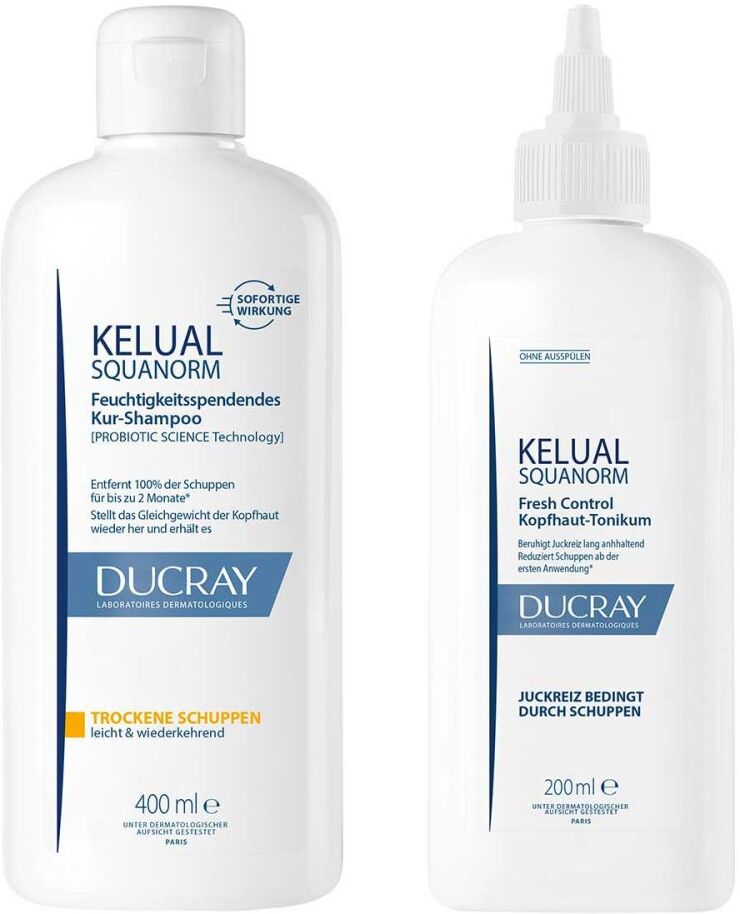 Ducray Shampoo Trockene Schuppen 400ml + Tonikum 200ml