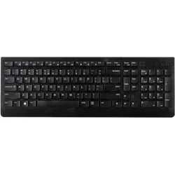 Lenovo Essential with cord - US Euro Black (US, Kabelgebunden), Tastatur, Schwarz
