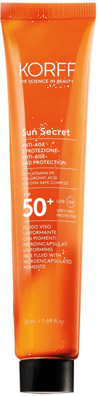 Korff Sun Secret Fluido Uniformante Colorato Anti Age SPF50+ 02 Dark 50 ml