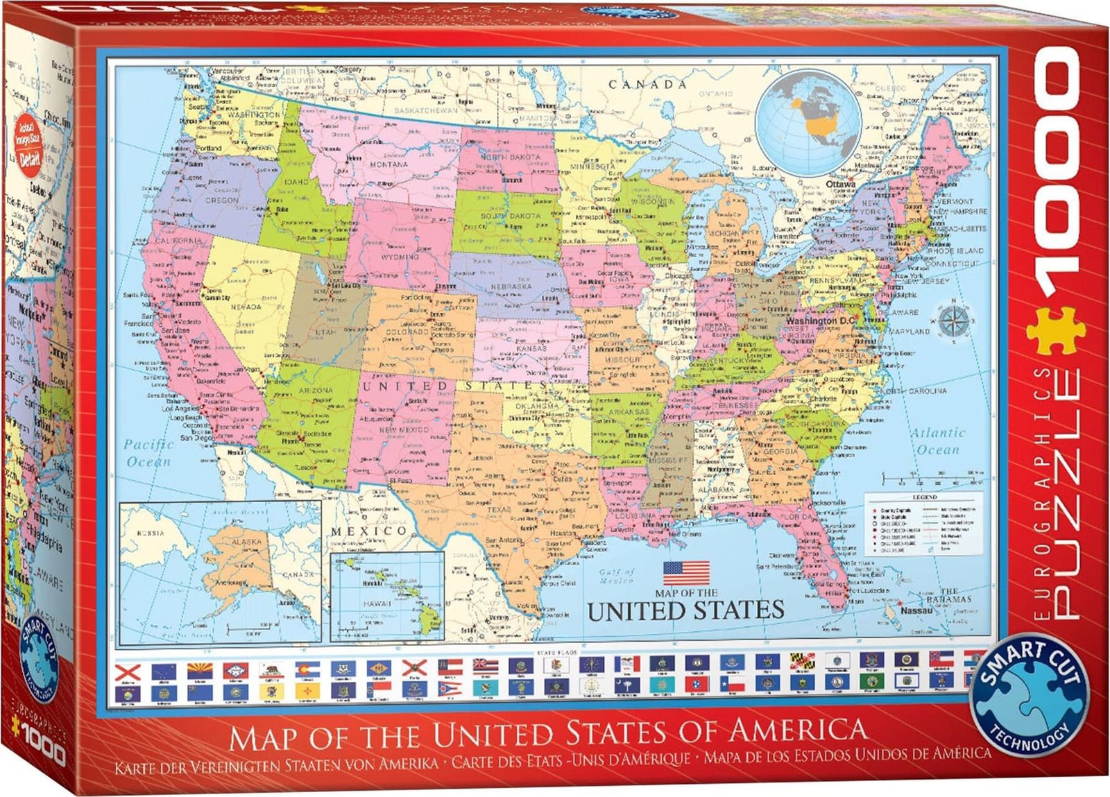 Kaart van de Verenigde Staten van Amerika