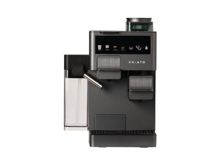 CHiATO coffeePLAY 5-in-1 Kaffeemaschine mit Mahlwerk und Milchsystem – Grau