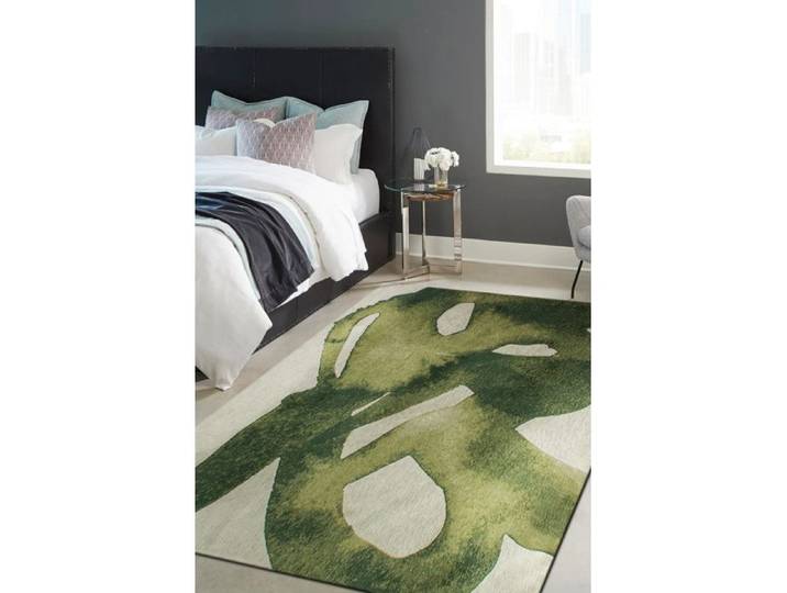 Tapis - BENEFFITO - SWING - Vert - 80x150cm - Polyester recyclé