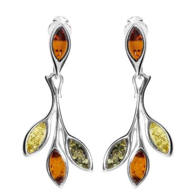 Paar Ohrhänger OSTSEE-SCHMUCK "Ostsee-Schmuck Ohrhänger Smilla-Lotta Ohrhänger Smilla-Lotta", weiß, Ohrringe, Damen, 31 x 13mm, Silber 925 (Sterlingsilber)