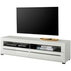 TV-LOWBOARD weiß Hochglanz 180 cm, TV Unterschrank mit Soft-Close
