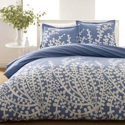 Copper Grove Crocus French Blue 3-piece Duvet Cover Set