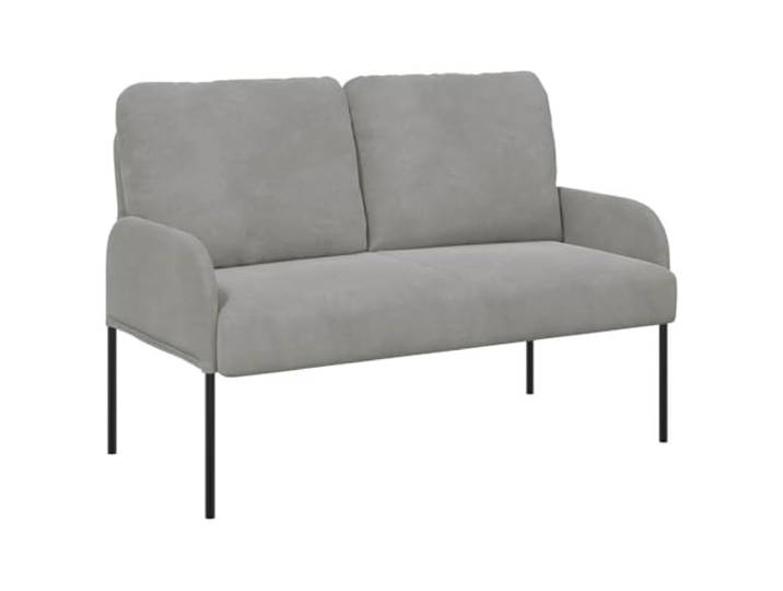Makastle Sofa Couchs mit Kissen 110cm Hellgrau Sperrholz