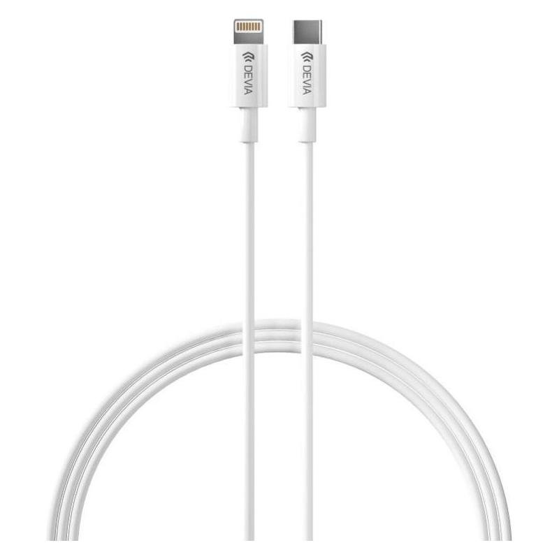 Devia Wandladegerät Rocket PD 20W 1x USB-C weiss + Kabel USB-C - Lightning (20 W, 1 Port) (53601587)