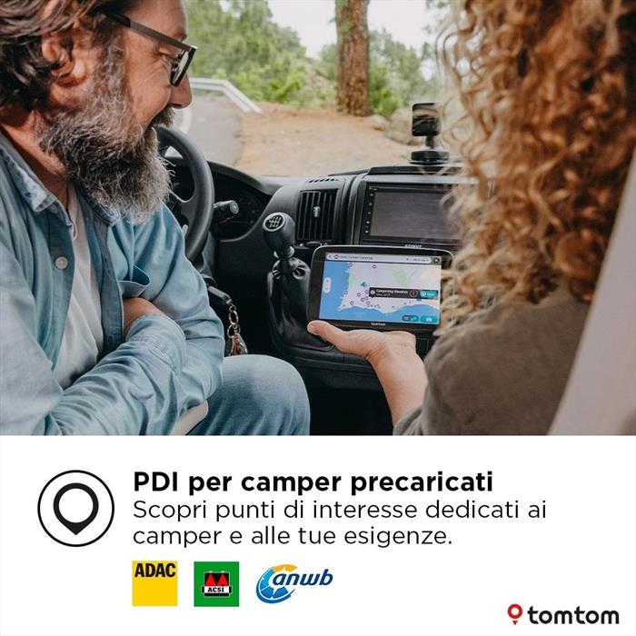 TomTom Navigatore Portatile Go Camper Max 2a Generazione-nero