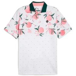 Puma Golf Freshley Picked Herren Polo weiss/pink/grün