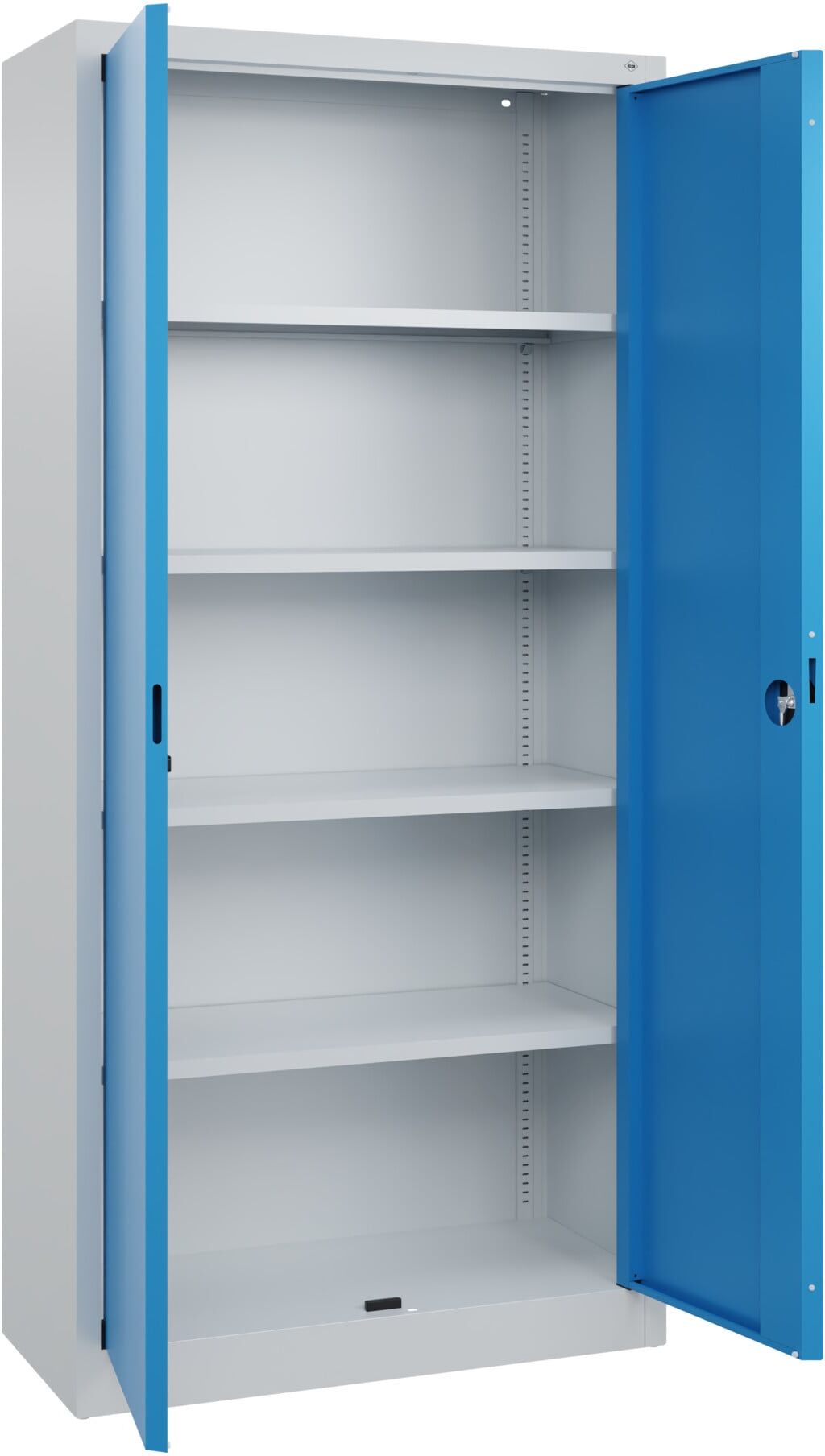 C+P Büro-Flügeltürenschrank Basis PLUS, 1950x930x400mm, 7035/5012 ; C + P Möbelsysteme (0130287-350 S10001)
