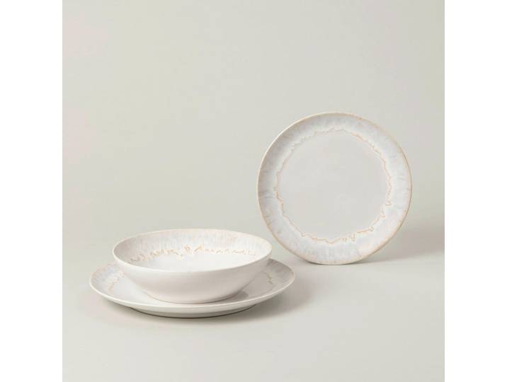 Costa Nova Tafelservice Taormina, Weiß, Keramik, 12-teilig, Handmade in Europe, Essen & Trinken, Geschirr, Geschirr-Sets, Tafelservice