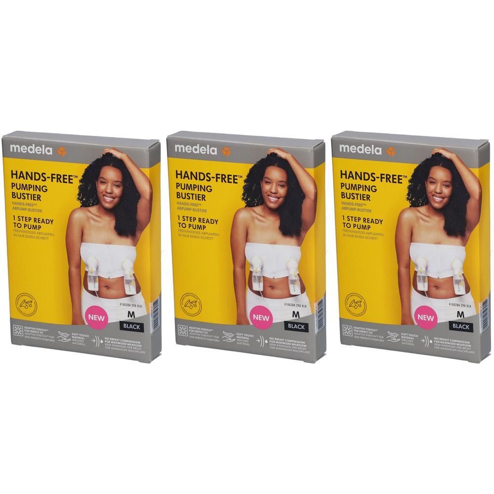 Medela hands-free pumping bustier M schwarz x3 3x1 St