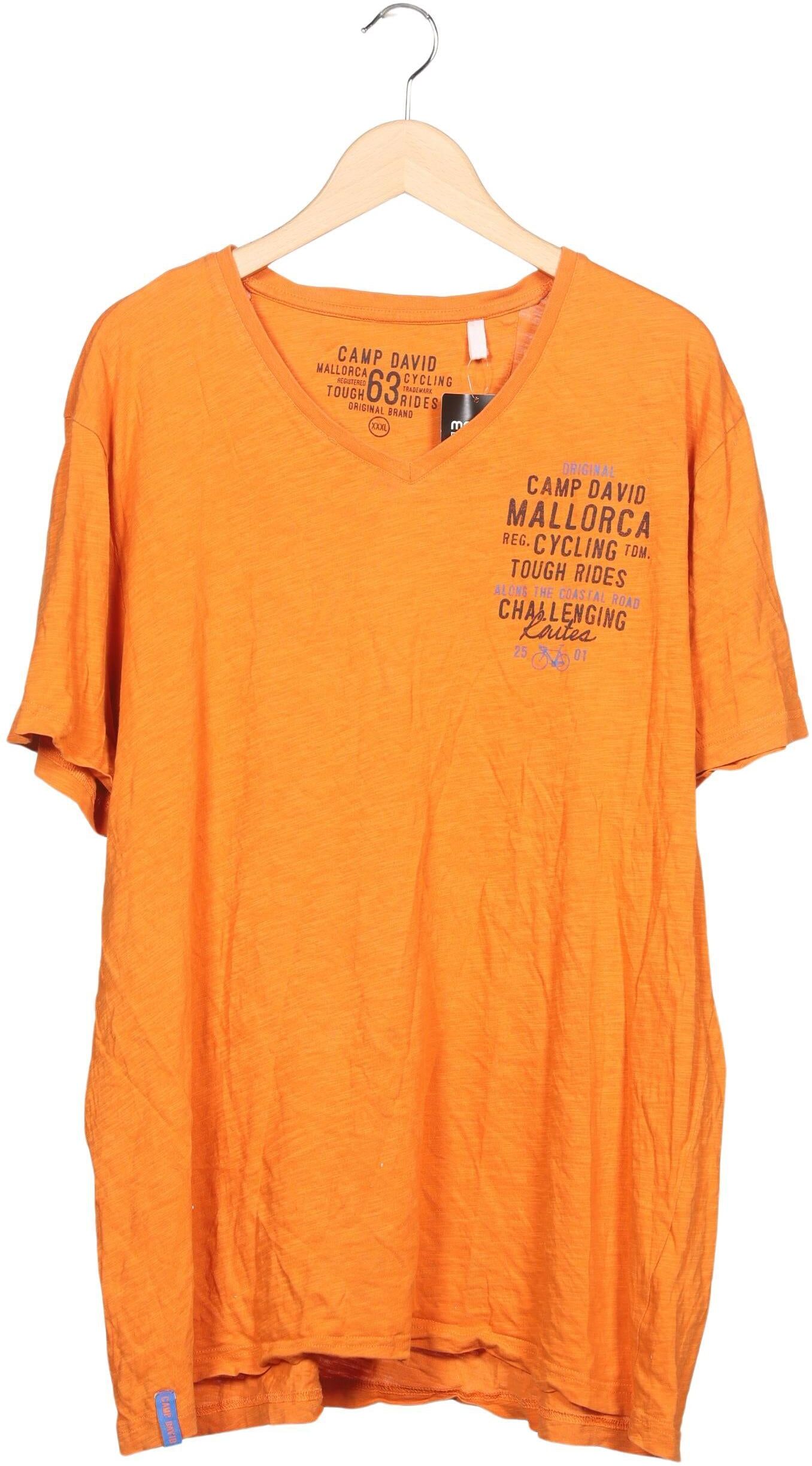 Camp David Herren T-Shirt, Orange, Gr. 3Xl, Baumwolle - Second Hand