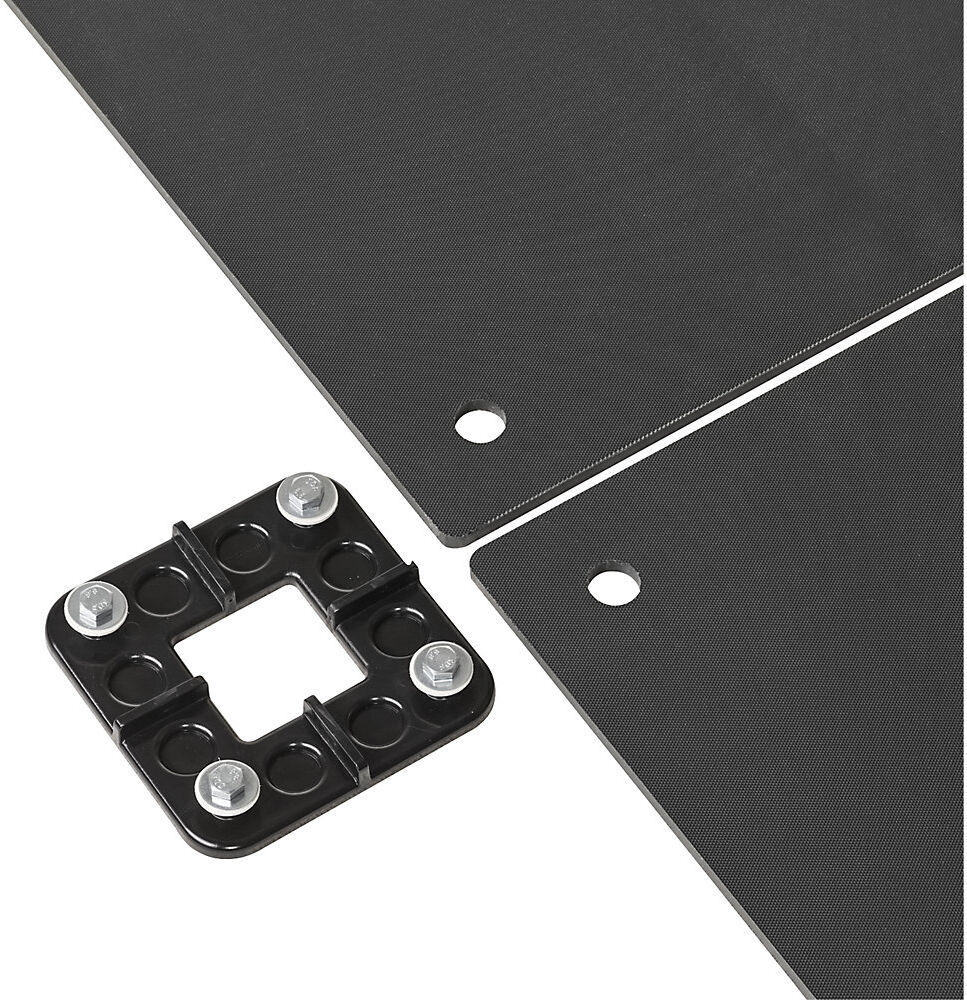 kaiserkraft Schraub-Verbinder für Bodenschutzmatten, für 4 Matten, LxB 180 x 180 mm