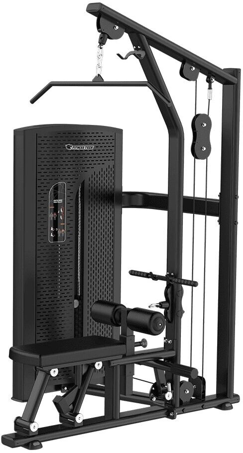 Fitness Tech Máquina selectorizada dual polea alta y baja Pro Series . Negro