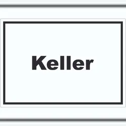 HB-Druck Keller Aufkleber mit Text waagerecht A2 (420x594mm)