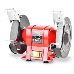 Doppelschleifer HECHT 1723 | 200 mm Scheibendurchmesser | 1 x Grobschleifscheibe (K36, 200 mm) | 1 x Feinschleifscheibe (K60, 200 mm) | 350 Watt | HECHT