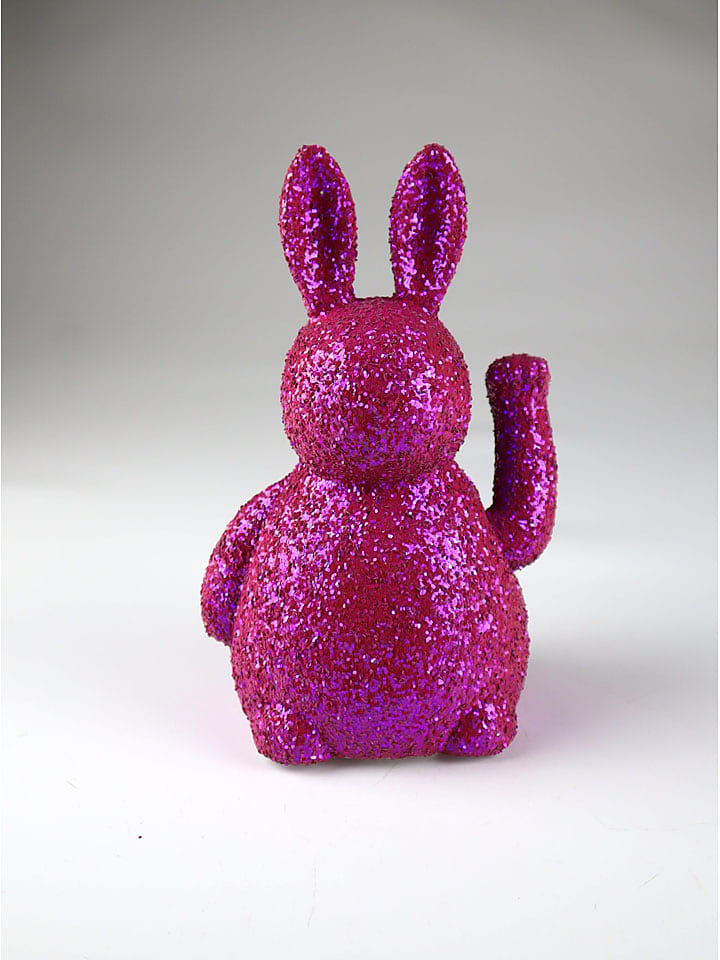 AM Design Dekofigur "Winke Hase" in Lila - (H)20 x Ø 11 cm - onesize