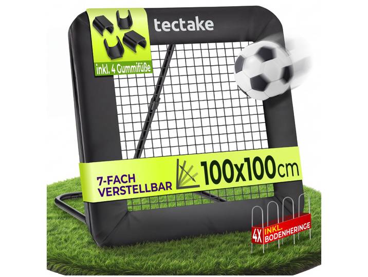 Rebounder Alphonso, verstelbaar, inklapbaar, voor binnen en buiten - zwart