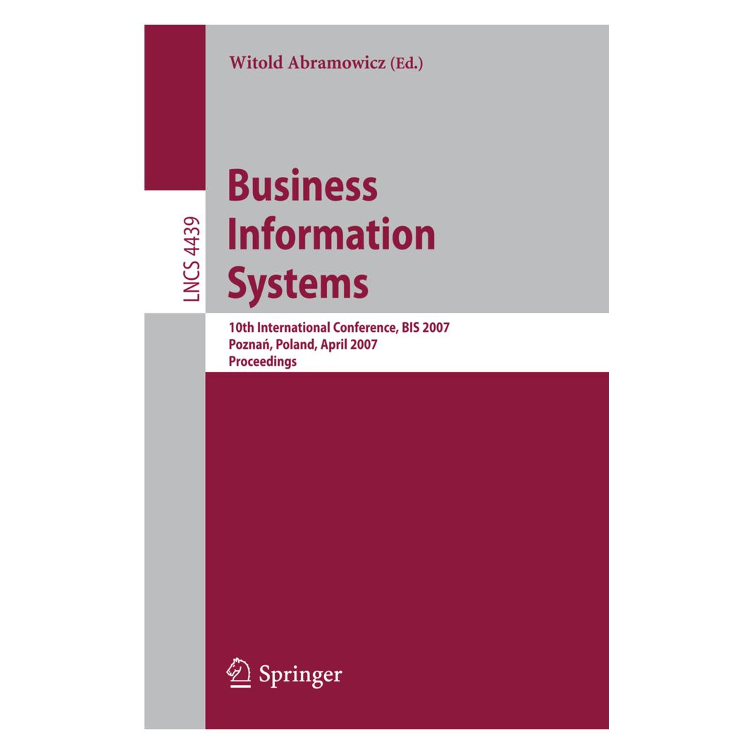 Springer Business Information Systems (Englisch, Softcover, Witold Abramowicz) (55472624)