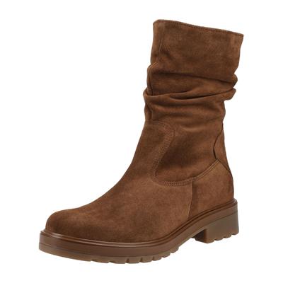 Stiefel GABOR "Gabor Stiefel Veloursleder", Damen, Gr. 39, braun (whisky), Veloursleder, Schuhe Stiefel