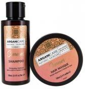 Arganicare Summer Shampoing Extrait de Tiaré Après-Soleil 100 ml + Masque 100 ml - Lot