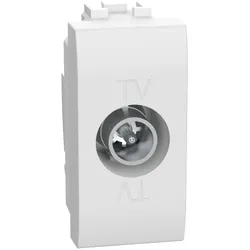 Legrand N4202P10N LivingLight TV-Dose für End- und Durchgangsanschluss 1-modulig, Farbe WEISS