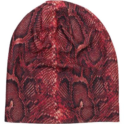 Beanie STYLEBREAKER "Beanie Mütze Glitzer Schlangen Muster", Herren, rot (weinrot), Obermaterial: 50% Viskose CV. 50% Polyester PES., Modisch, Mützen Beanie