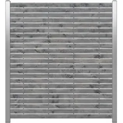 Endorphin, Gartenzaun, Rhombuszaun Kiefer grau 3 Element 180x180cm 4 silberne Pfosten 7x7x235cm