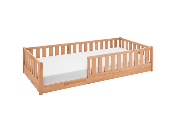 Ben'n'jen Bodenbett., Buche, Holz, Buche,Fichte, massiv, 120x200 cm, in verschiedenen Holzarten erhältlich, Größen bodentiefer Einstieg, Kinderzimmer & Jugendzimmer, Kindermöbel, Kinderbetten
