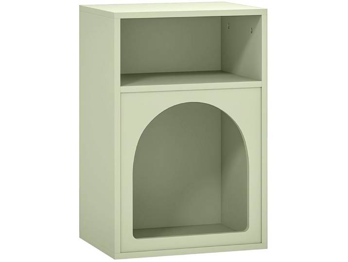 YWJ Petite commode de nuit étroite à 2 compartiments ouverts design en forme d'arc 40x30x60 cm vert