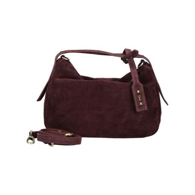 Henkeltasche NERO GIARDINI "Nero Giardini Taschen Veloursleder", Damen, Gr. onesize, braun (dunkelbraun), Veloursleder, Taschen