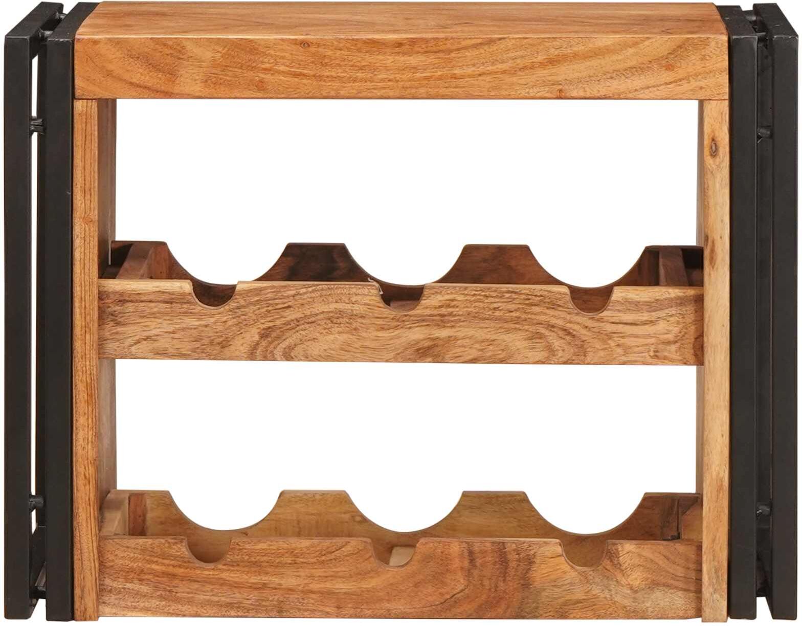 vidaXL Étagère à vin Marron 60 x 45 x 33 cm Bois d'Acacia Massif