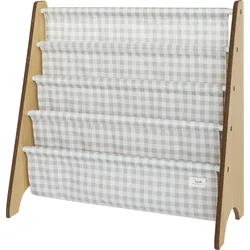 Gingham Bücherständer beige recycelt