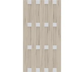 TraumGarten Sichtschutzzaun JUMBO WPC Alu-Design Sand Sichtschutz Lamellenzaun, 95x179 cm