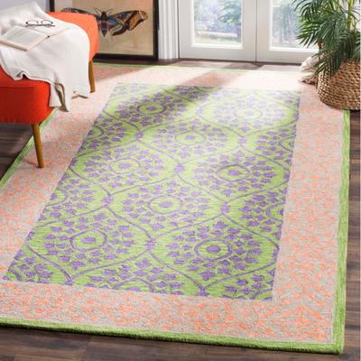 SAFAVIEH Handmade Suzani Masaomi Boho Tribal Wool Rug