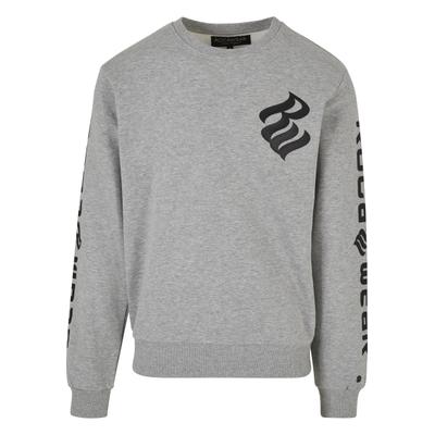 Sweatshirt ROCAWEAR "Rocawear Herren Rocawear Printed Sweatshirt", Herren, Gr. XXL, grau, 80% Baumwolle, 20% Polyester, Rundhals, Sweatshirts Sweatshirt