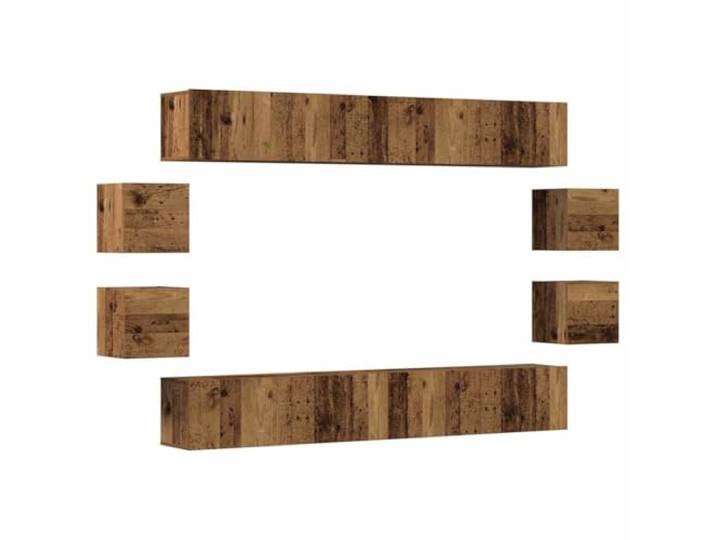 Roanoer 8-TLG TV-Schrank Set Wandmontage Altholz-Optik Holzwerkstoff Flexibles Hängeboard-Ensemble fürs Wohnzimmer: Modular anordnen, viel Stauraum schaffen und moderne Akzente setzen.