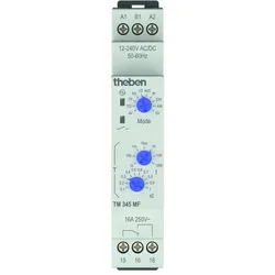 Theben 3450733 Elektronisches Zeitrelais DIN-Schiene mit 10 Betriebsarten TM 345 MF
