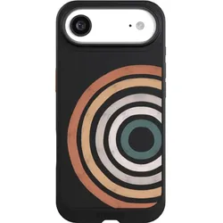 Nivocase Hülle für Apple iPhone Air Handyhülle NIVOcore Case Schwarz Kreise Regenbogen Wasserfarbe (Apple iPhone Air), Smartphone Hülle, Mehrfarbig, Schwarz