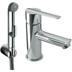 Tres Einhebel Waschtischmischer mit Dusche für WC. , 181113 181113